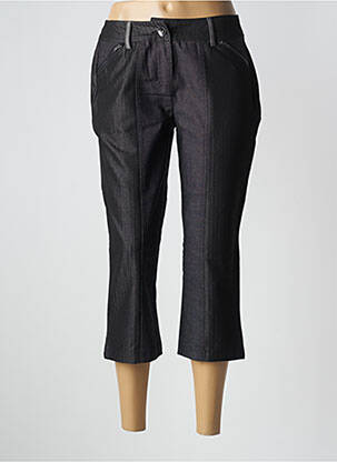 Pantalon trei sferturi țesătură poplin mărime normală negru SALT & PEPPER femeie