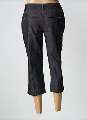 Pantalon trei sferturi țesătură poplin mărime normală negru SALT & PEPPER femeie