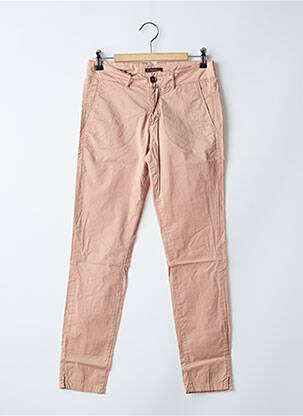 Pantalon chino țesătură poplin mărime normală roz TRUE NYC femeie