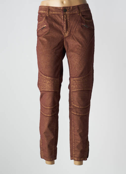 Blugi cu croială slim maro CORLEONE femeie