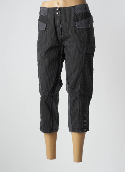 Pantalon trei sferturi țesătură poplin mărime normală gri ET COMPAGNIE femme