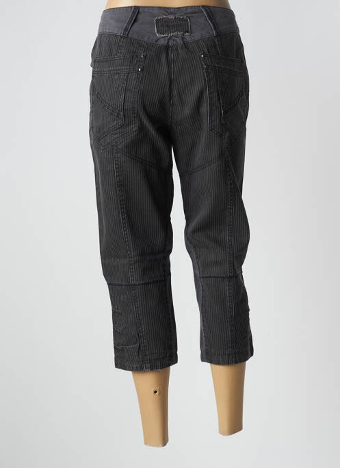 Pantalon trei sferturi țesătură poplin mărime normală gri ET COMPAGNIE femme