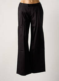 Pantalon drept țesătură poplin mărime normală negru ONE STEP femeie