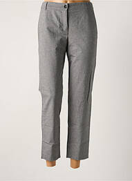 Pantalon chino închidere cu fermoar sub clapetă cu nasturi mărime normală gri HARTFORD femme