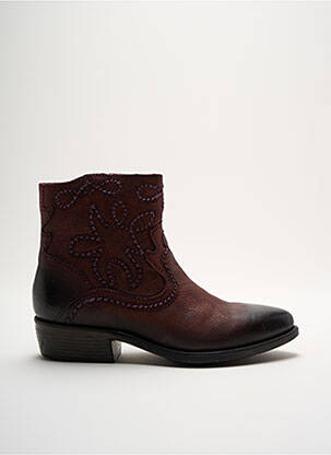 Botine/ghete material neted toc de 4 la 6 cm violet INUOVO femeie