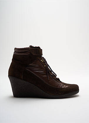 Botine/ghete vârf rotund toc de 7 la 9 cm maro NO NAME femeie