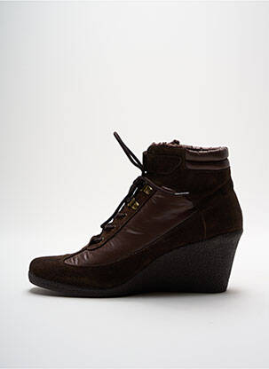 Botine/ghete vârf rotund toc de 7 la 9 cm maro NO NAME femeie