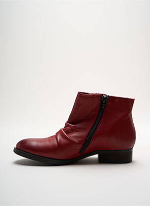 Botine/ghete material neted toc plat până la 3 cm roșu SEE YOU JANE femeie