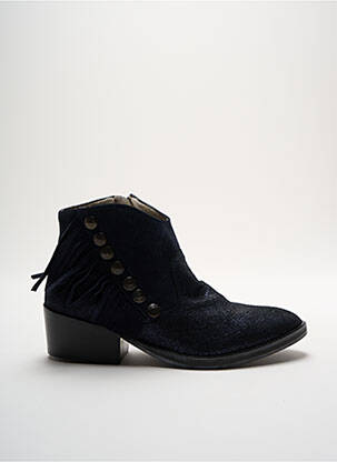 Botine/ghete material neted toc de 4 la 6 cm albastru SEE YOU JANE femeie