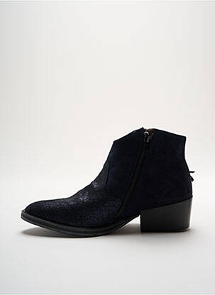 Botine/ghete material neted toc de 4 la 6 cm albastru SEE YOU JANE femeie