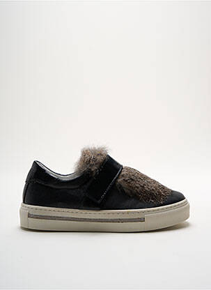 Adidași material neted toc plat până la 3 cm negru ALPE femeie