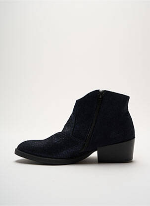 Botine/ghete material neted toc de 4 la 6 cm albastru SEE YOU JANE femeie