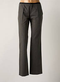 Pantalon drept închidere cu fermoar sub clapetă cu cârlig talie joasă gri MY PANTS femme