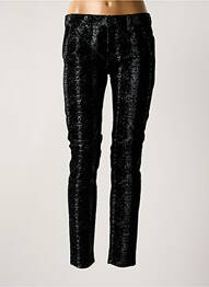 Pantalon slim elasticitate mărime normală negru CORLEONE femeie