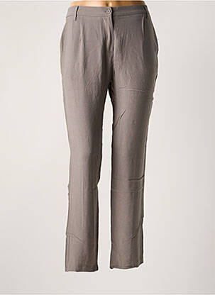 Pantalon drept țesătură crep mărime normală gri AMERICAN VINTAGE femeie