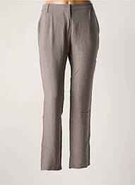 Pantalon drept talie cu cleme mărime normală gri AMERICAN VINTAGE femeie