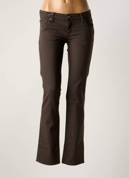 Blugi cu croială dreaptă maro purple and pink femeie