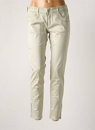 Pantalon slim talie joasă talie joasă bej NFY femeie