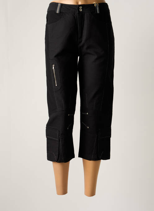 Pantalon trei sferturi negru ET COMPAGNIE femeie