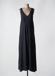 Rochie lungă țesătură poplin fără mâneci negru KARMA femeie