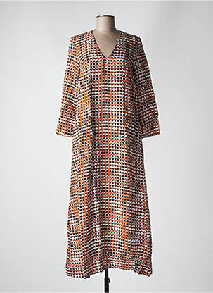 Rochie lungă mâneci lungi mâneci lungi maro ATTIC AND BARN femeie