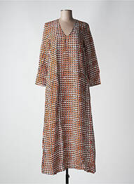 Rochie lungă mâneci lungi mâneci lungi maro ATTIC AND BARN femme
