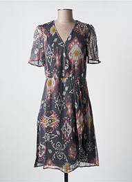 Rochie midi imprimeu fantezie mâneci scurte albastru SET femeie