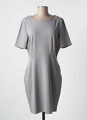 Rochie midi mâneci scurte mâneci scurte gri VERO MODA femeie