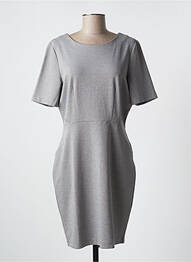 Rochie midi închidere cu fermoar la spate mâneci scurte gri VERO MODA femeie