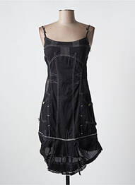 Rochie scurtă guler rotund bretele subțiri negru ET COMPAGNIE femme