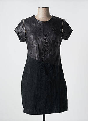 Rochie scurtă închidere cu fermoar la spate mâneci scurte negru FIRETRAP femeie