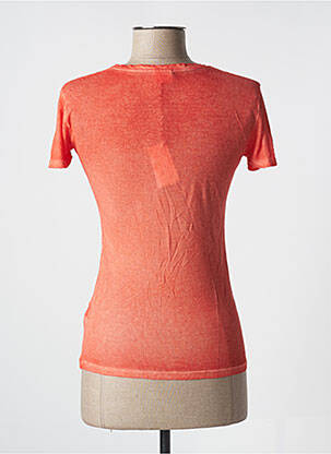 Tricou elasticitate mâneci scurte portocalie MAYJUNE femeie