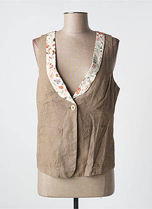 Vestă fără mâneci maro ONE STEP femeie