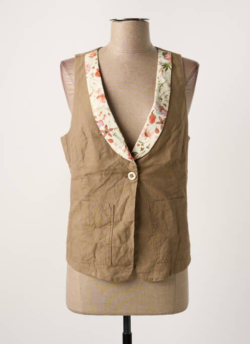 Vestă fără mâneci bej ONE STEP femeie