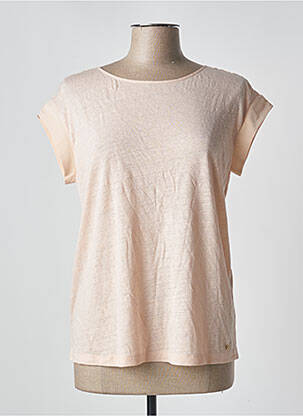 Top elasticitate mâneci scurte roz DES PETITS HAUTS femeie