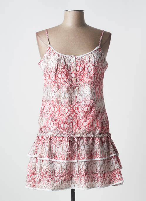 Rochie scurtă roz R867 femeie