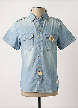 Cămașă cu mâneci scurte albastru SCHOTT bărbat