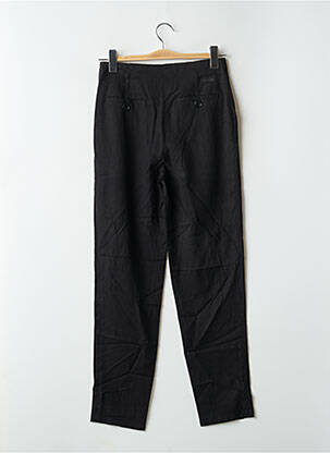 Pantalon drept țesătură poplin talie înaltă negru LEON & HARPER femeie