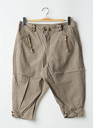 Pantalon trei sferturi maro ICHI femeie