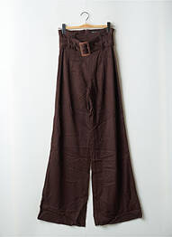 Pantalon evazat talie cu cleme talie înaltă maro MISS SIXTY femme