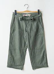Pantalon trei sferturi croială dreaptă verde ONLY femeie