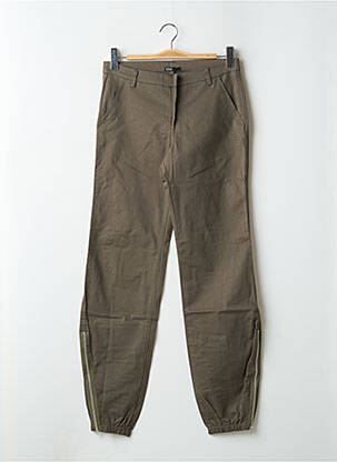 Pantalon 7/8 țesătură poplin mărime normală verde PHARD femeie