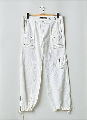 Pantalon cargo țesătură poplin talie joasă bej RWD femeie