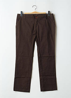 Pantalon chino talie joasă talie joasă maro SPIRIT OF GANG femeie