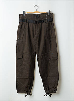 Pantalon cargo țesătură poplin mărime normală verde TORN femeie