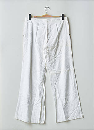 Pantalon larg închidere cu fermoar sub clapetă cu nasturi mărime normală alb 2 TWO femeie