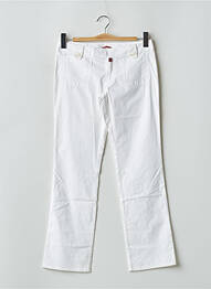 Pantalon drept țesătură poplin talie joasă alb BE YOU K femeie