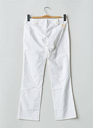 Pantalon drept țesătură poplin talie joasă alb BE YOU K femeie