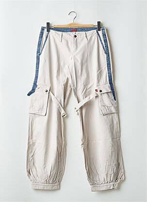 Pantalon cargo țesătură poplin talie joasă bej BE YOU K femeie