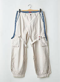 Pantalon cargo țesătură poplin talie joasă bej BE YOU K femeie